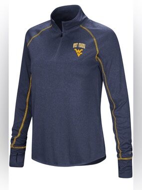Colosseum Women's West Virginia Mountaineers Blue Stingray 1/4 Zip Jacket